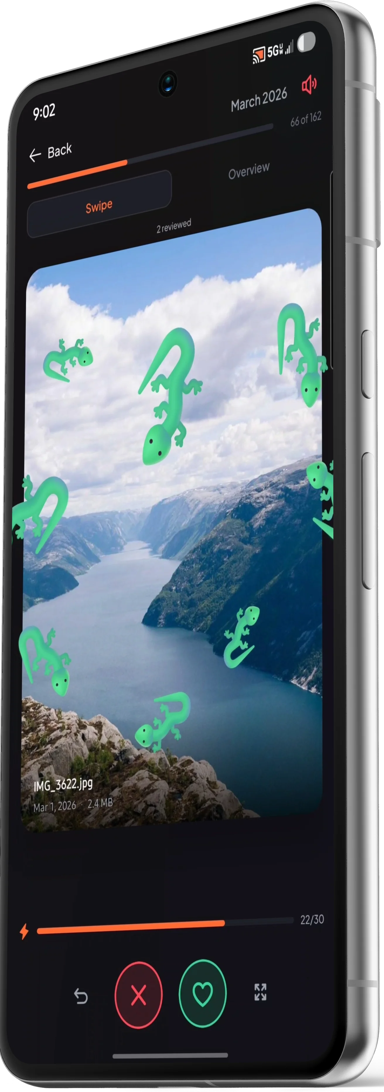 Easter egg lizard meme mode on a photo